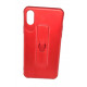 Capa De Silicone Motomo Con Anillo De Dedo Para Apple Iphone X (5.5 ) Rojo